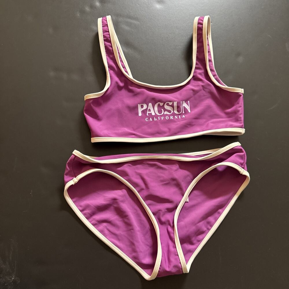 PacSun Kids 2 Piece Bathing suit. Size Large (10) Purple